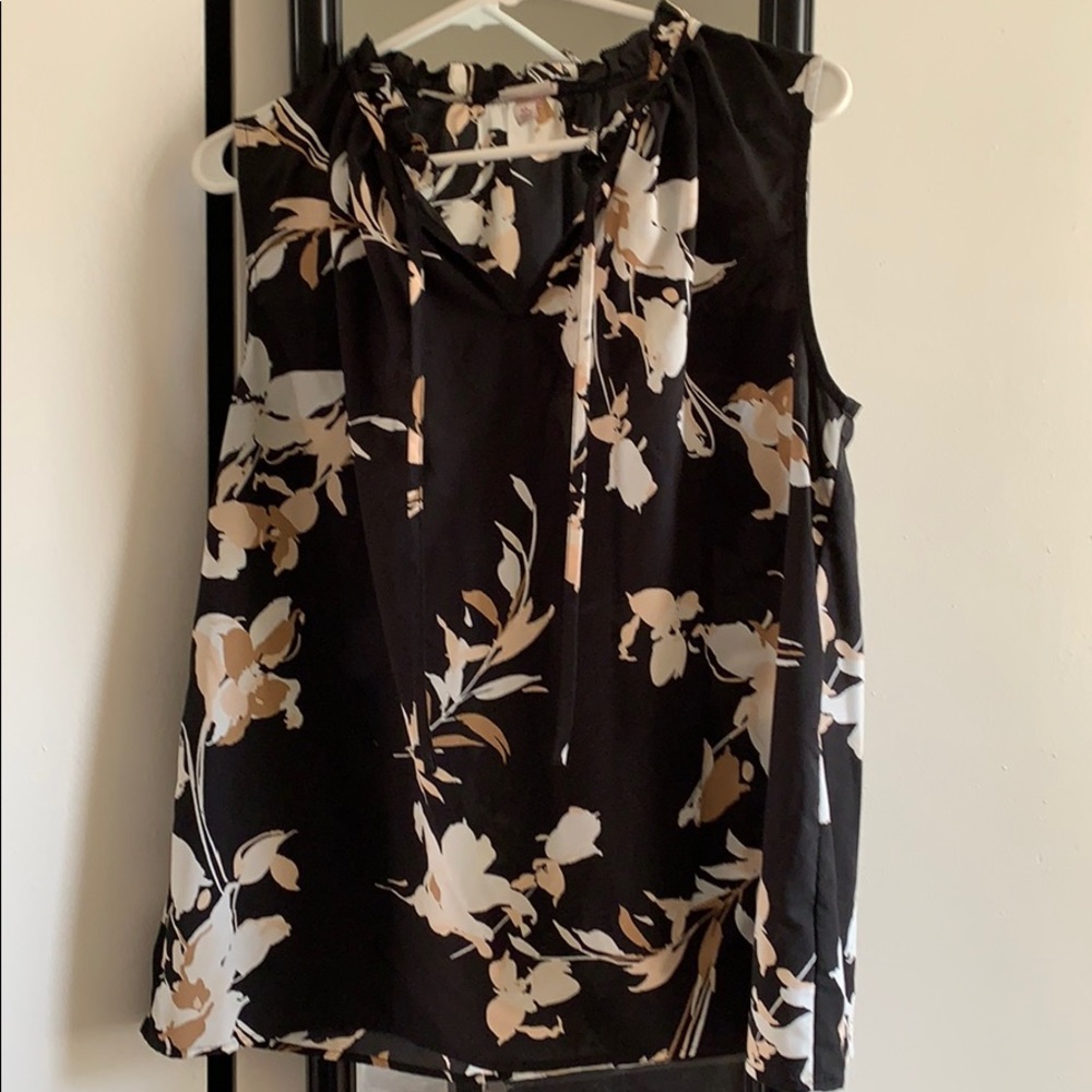 Black Floral Blouse